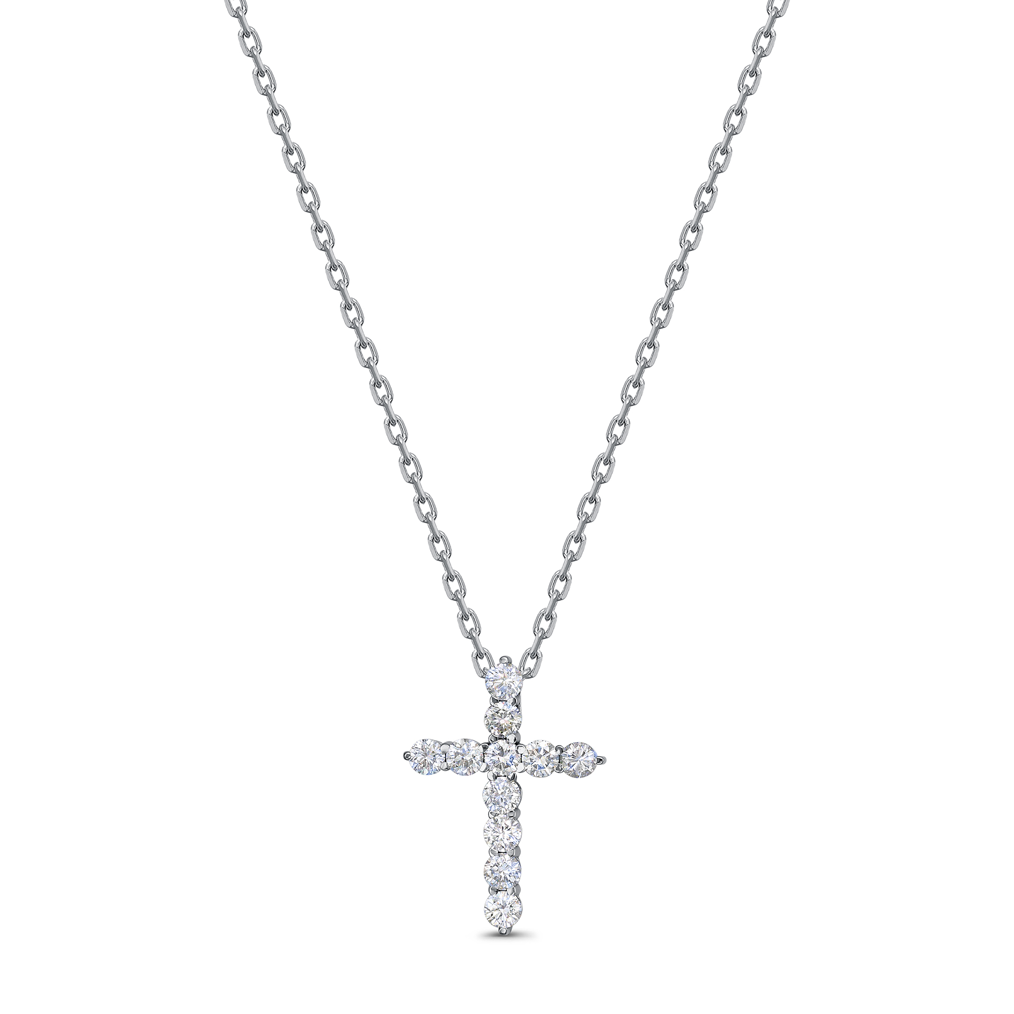 Колье Крест с Бриллиантами 