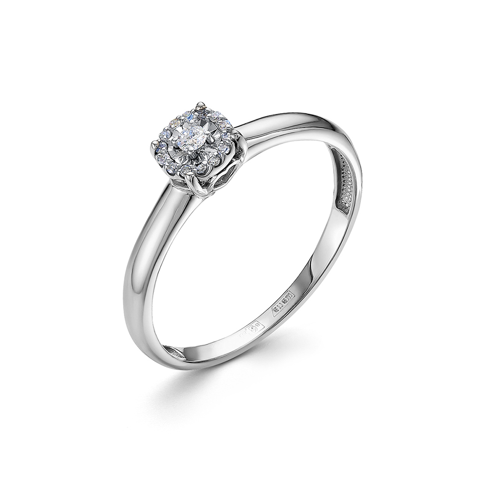 Кольцо Помолвочное с Бриллиантами "Invisible"