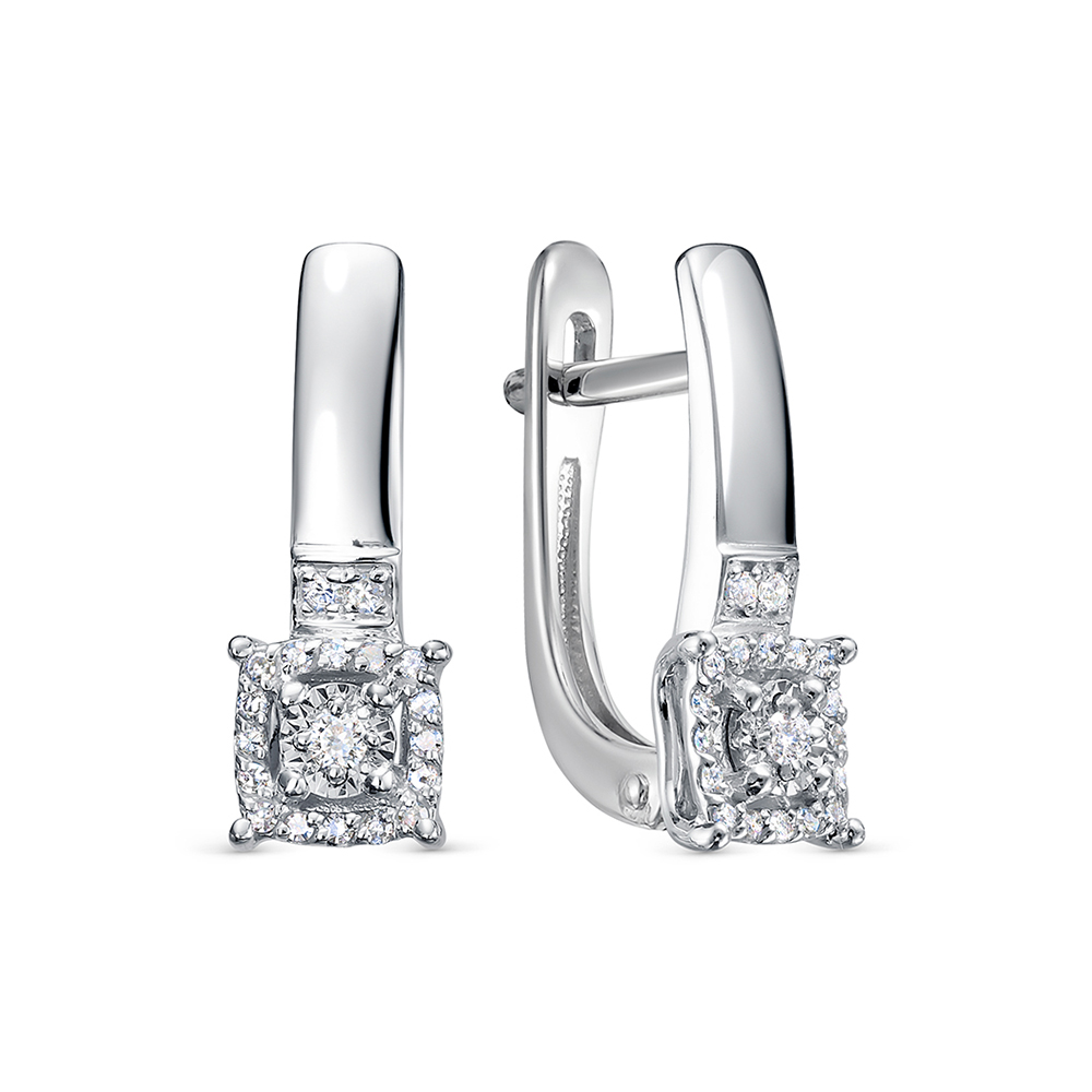 Серьги с Бриллиантами "Invisible"