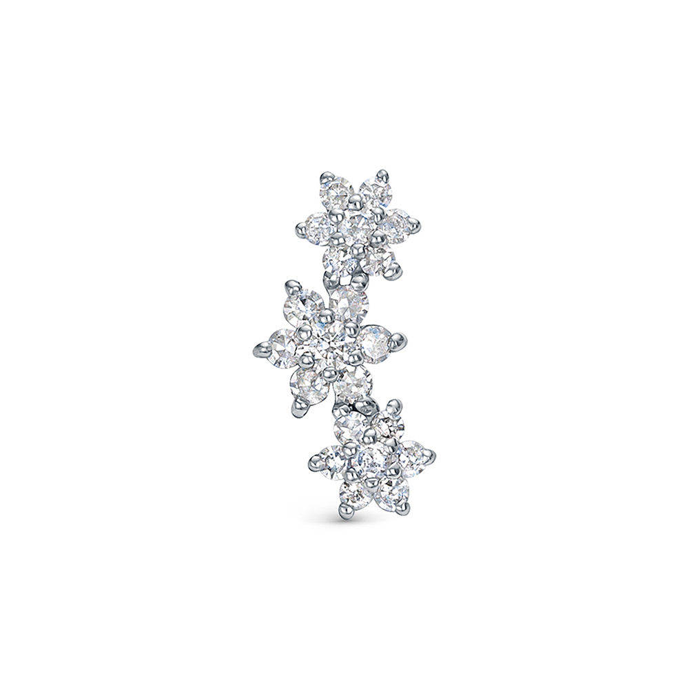 Пирсинг Моно-Серьга с Бриллианами "Звезда"