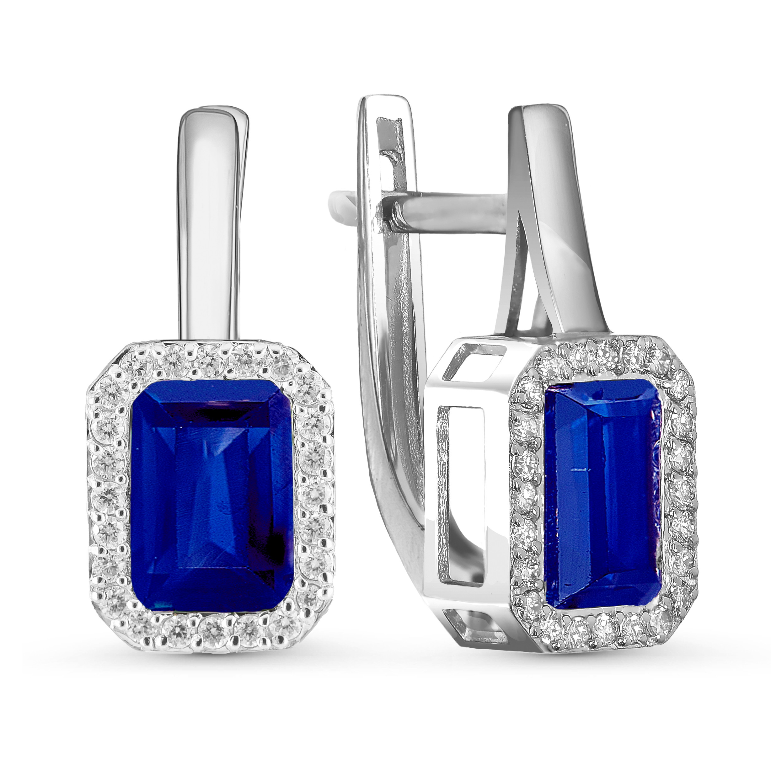 Серьги с Сапфирами и Бриллиантами 