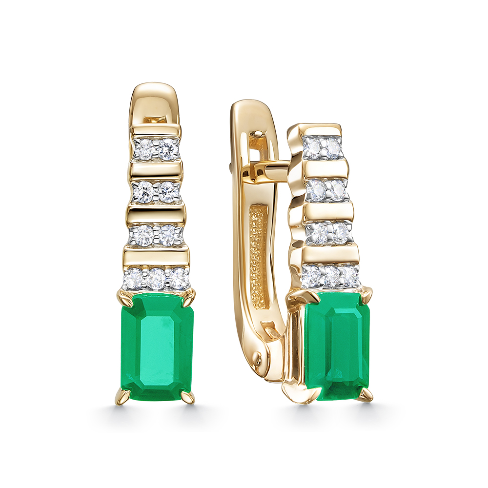 Серьги 3.85 гр. "Белый Бриллиант"